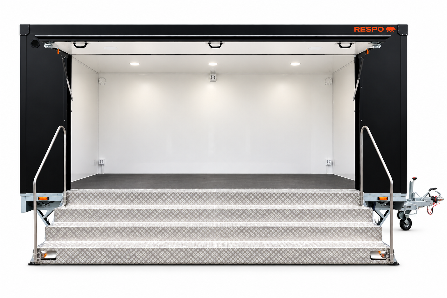 RESPO T222 SHOWROOM – výstavní prostor a pódiové schody